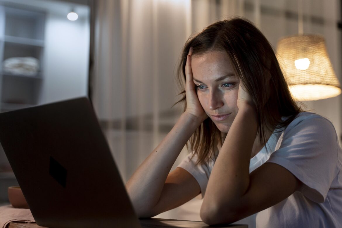 close-up-person-working-home-night